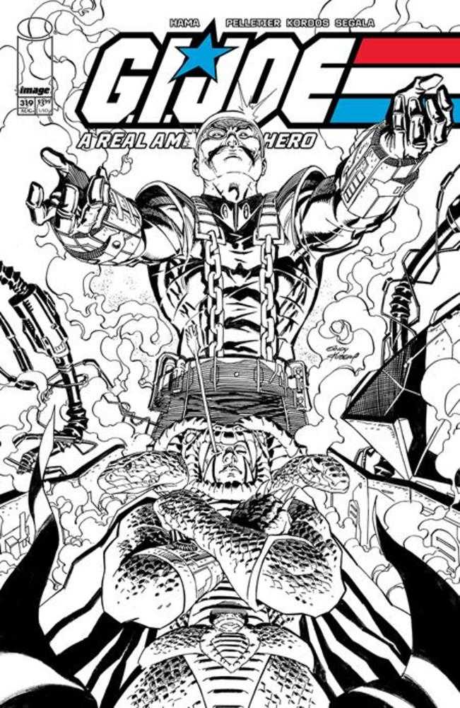 G.I. Joe A Real American Hero #319 Cover B Andy Kubert Black & White Variant (SANTIAGO)