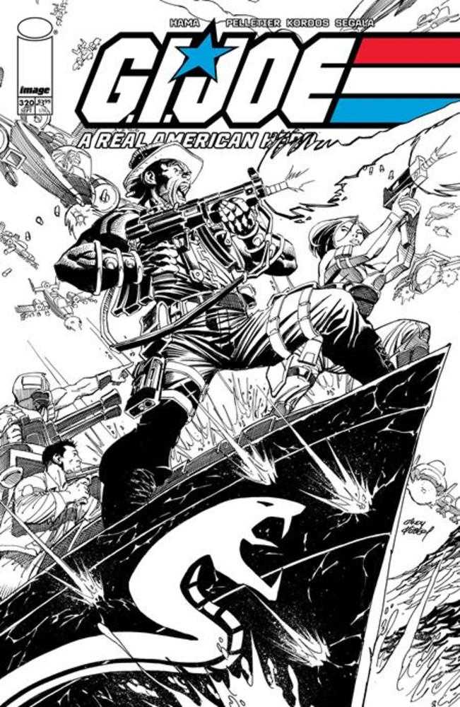 G.I. Joe A Real American Hero #320 Cover B Andy Kubert Black & White Variant (SANTIAGO)