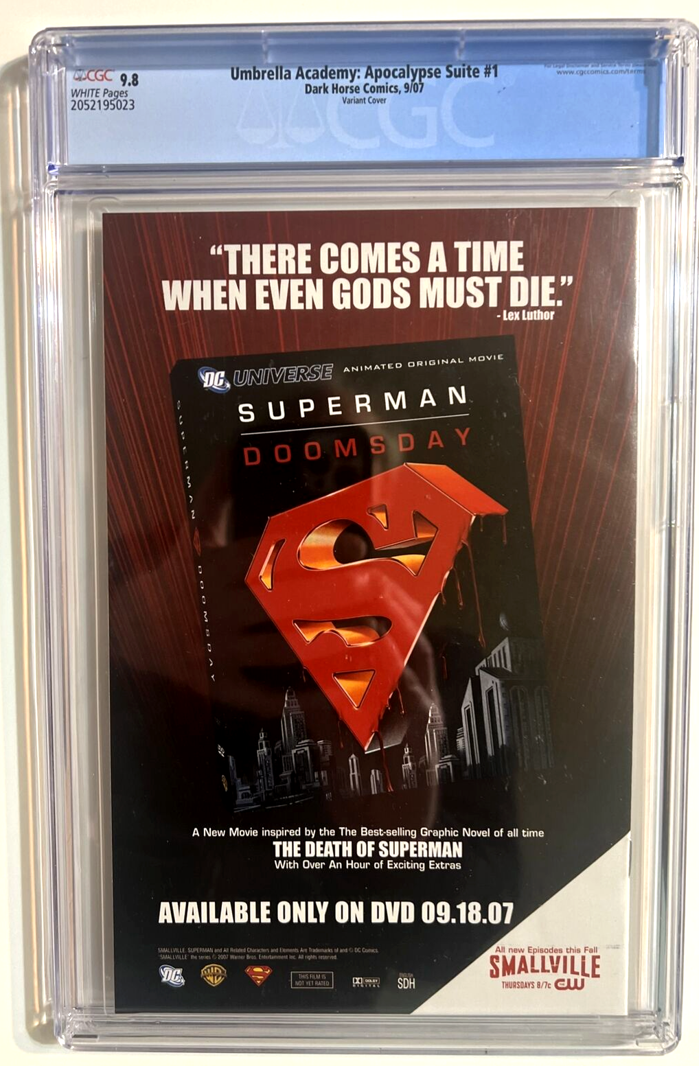 UMBRELLA ACADEMY APOCALYPSE SUITE #1 CGC 9.8 VARIANT EDITION DARK HORSE 2007