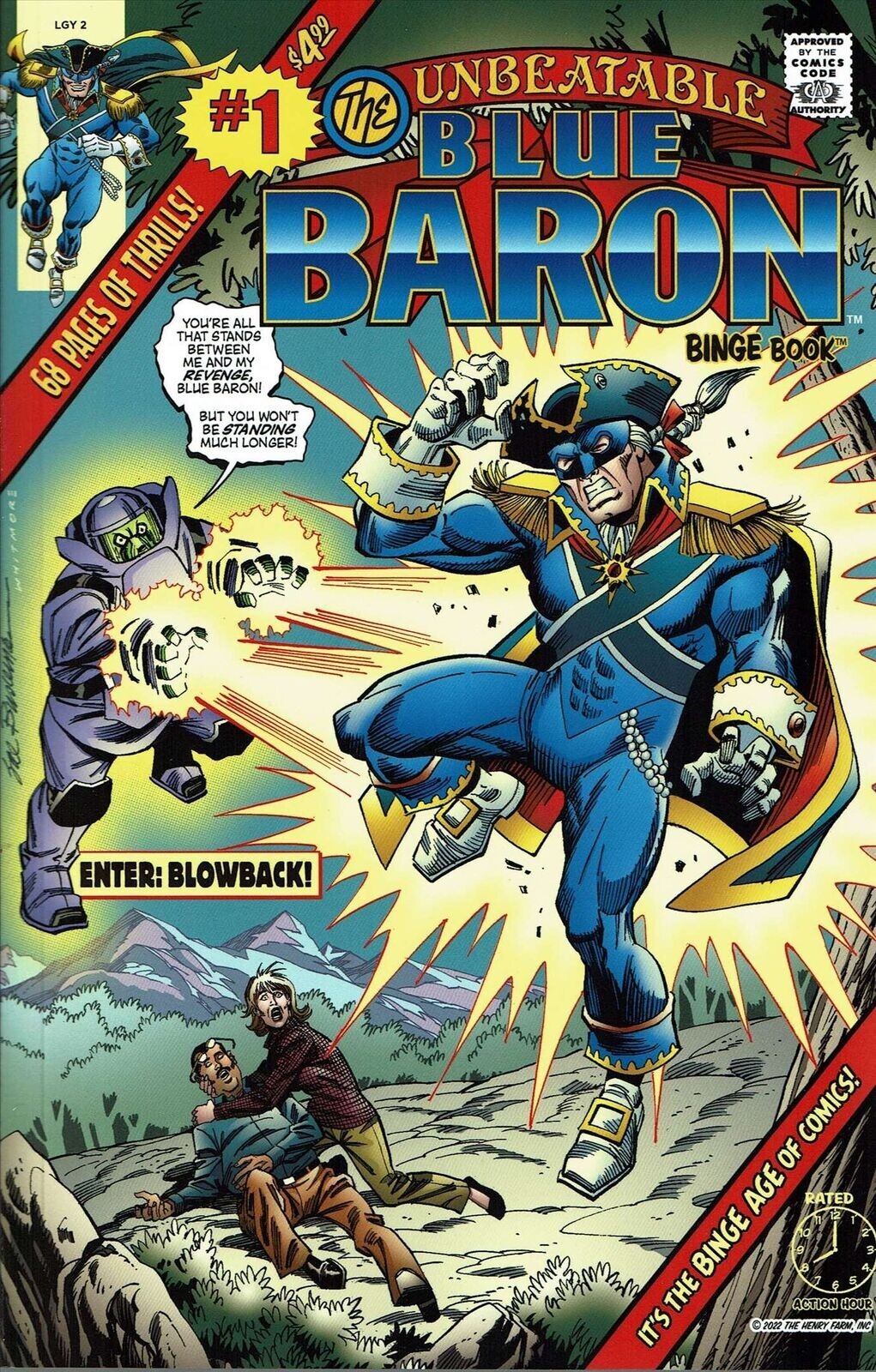 THE UNBEATABLE BLUE BARON BINGE BOOK #1 RON FRENZ SAL BUSCEMA 2022 NM