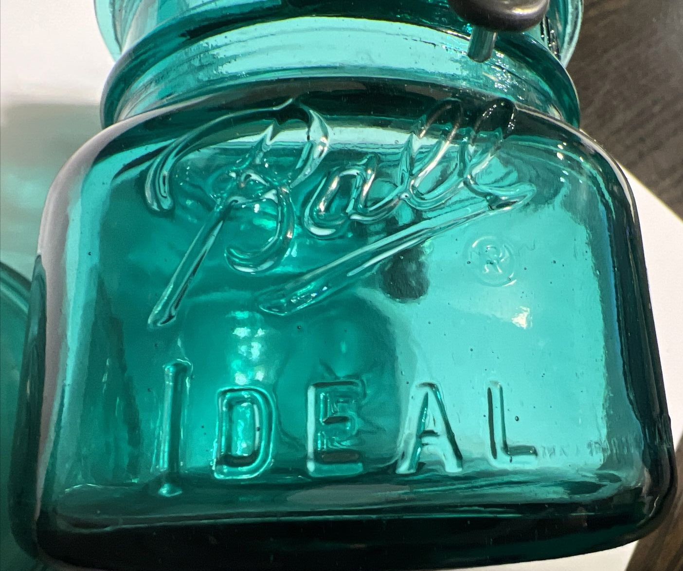 Vintage Ball Ideal Blue Green Bicentennial Eagle 1/2 Pint Mason Jar Lid Seal