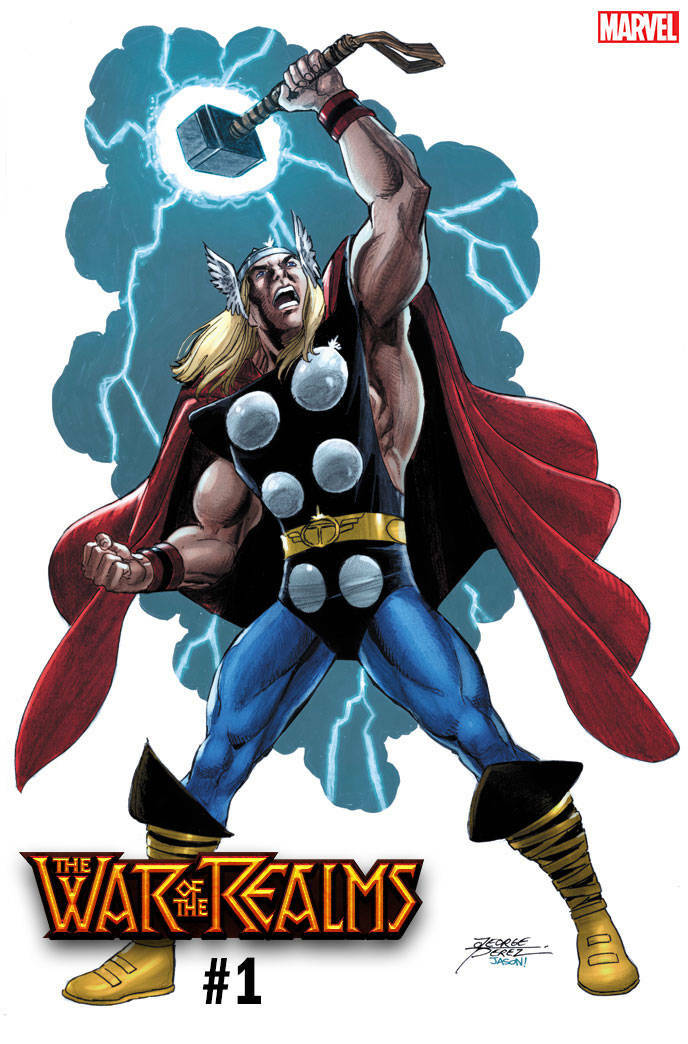 WAR OF REALMS #1 PEREZ VARIANT THOR NM 1ST PRINT 2019