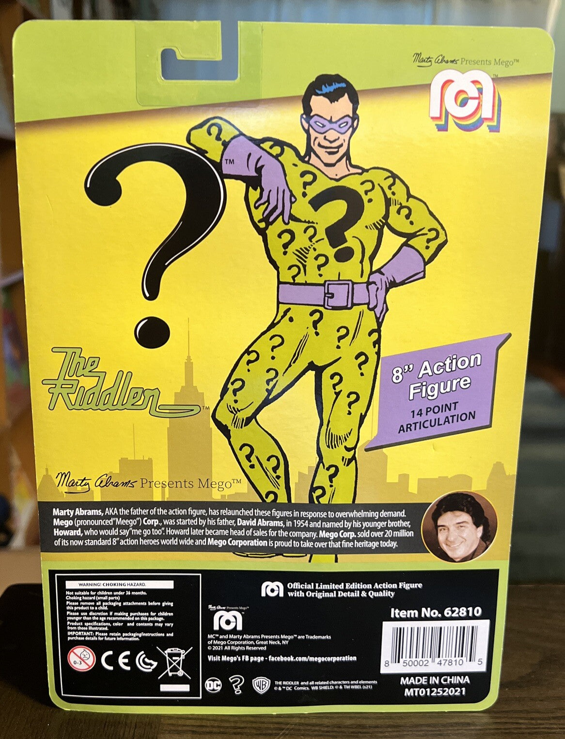 THE RIDDLER MEGO 8" ACTION FIGURE DC COMICS 2021 NEW BATMAN