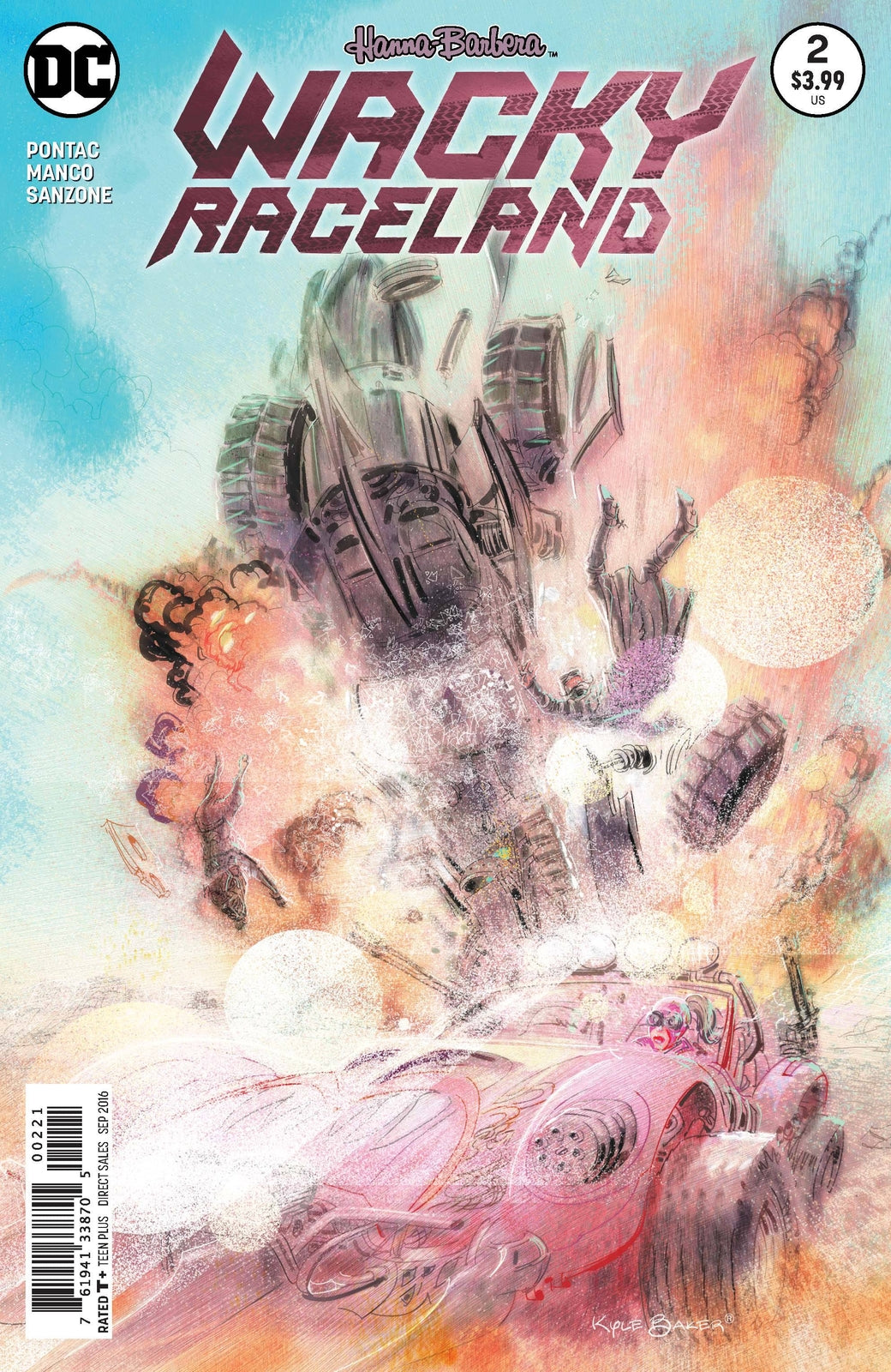 WACKY RACELAND #2 PENELOPE PITSTOP VARIANT DC HANNA BARBERA 2016 NM