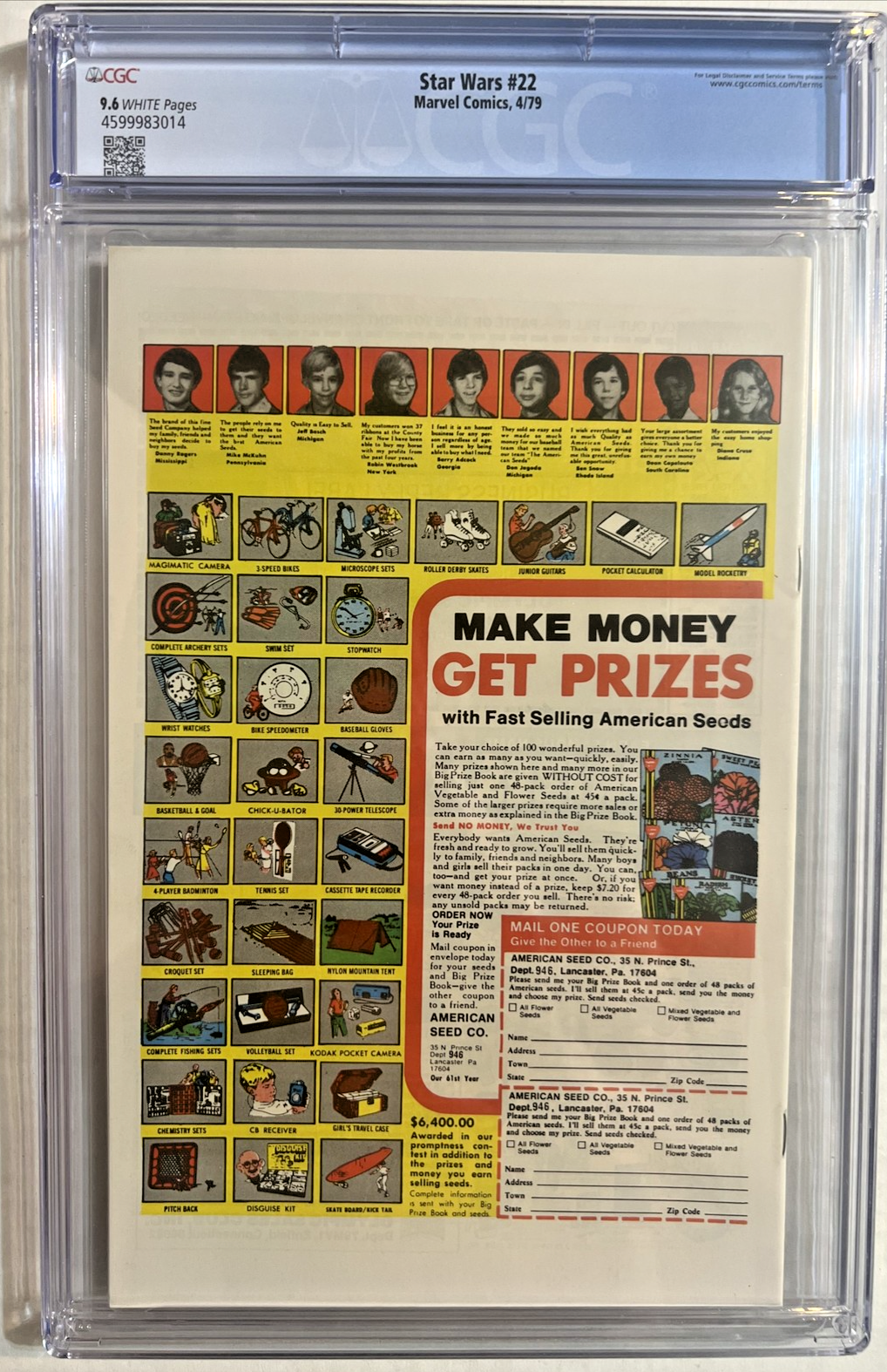 STAR WARS #22 CGC 9.6 MARVEL COMICS 1979 1st PRINT WHITE PGS Chewbacca vs Solo