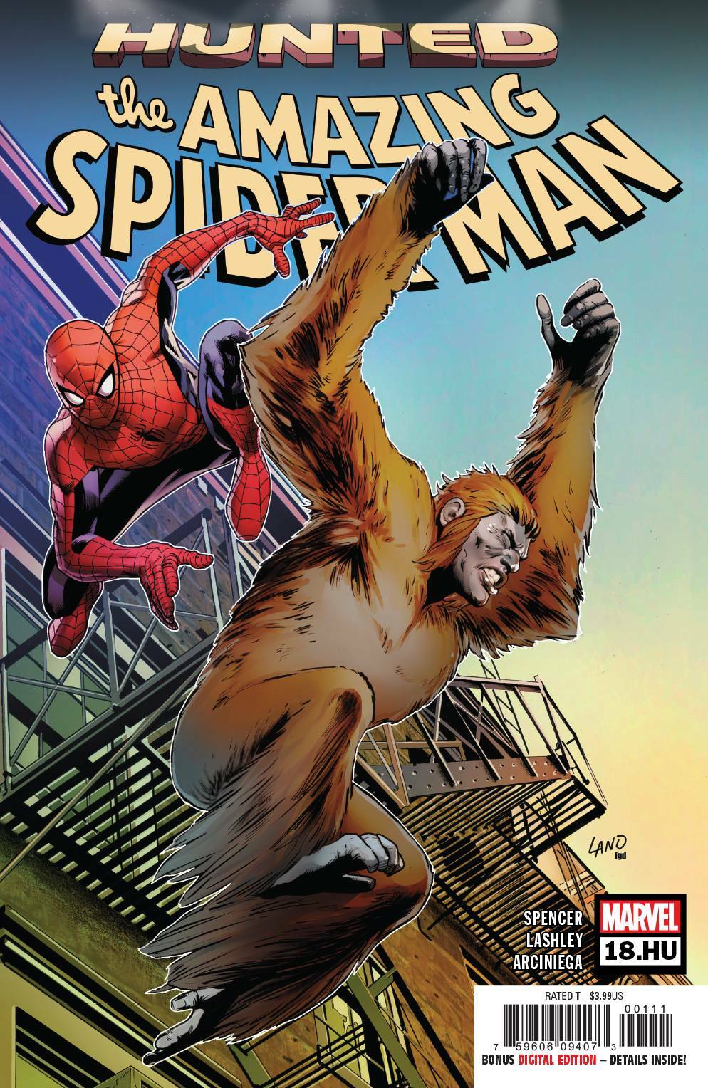 AMAZING SPIDER-MAN #18.HU MAIN COVER MARVEL NM 1ST PRINT 2019