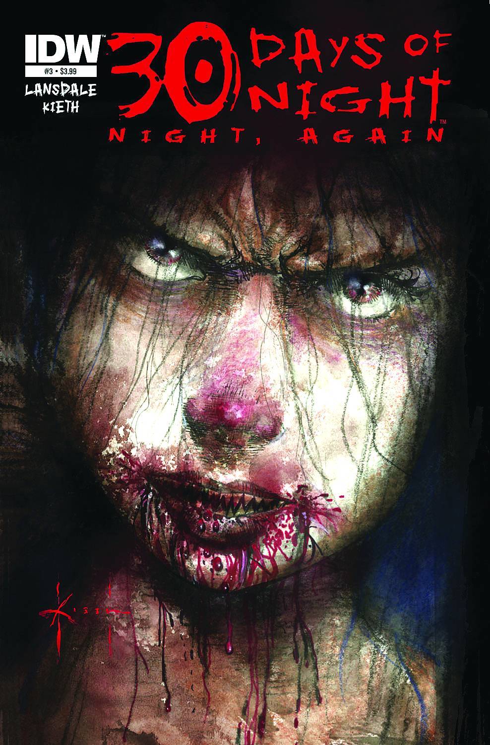 30 DAYS OF NIGHT AGAIN ISSUE #3 JOE LANSDALE SAM KIETH IDW NM FIRST PRINT