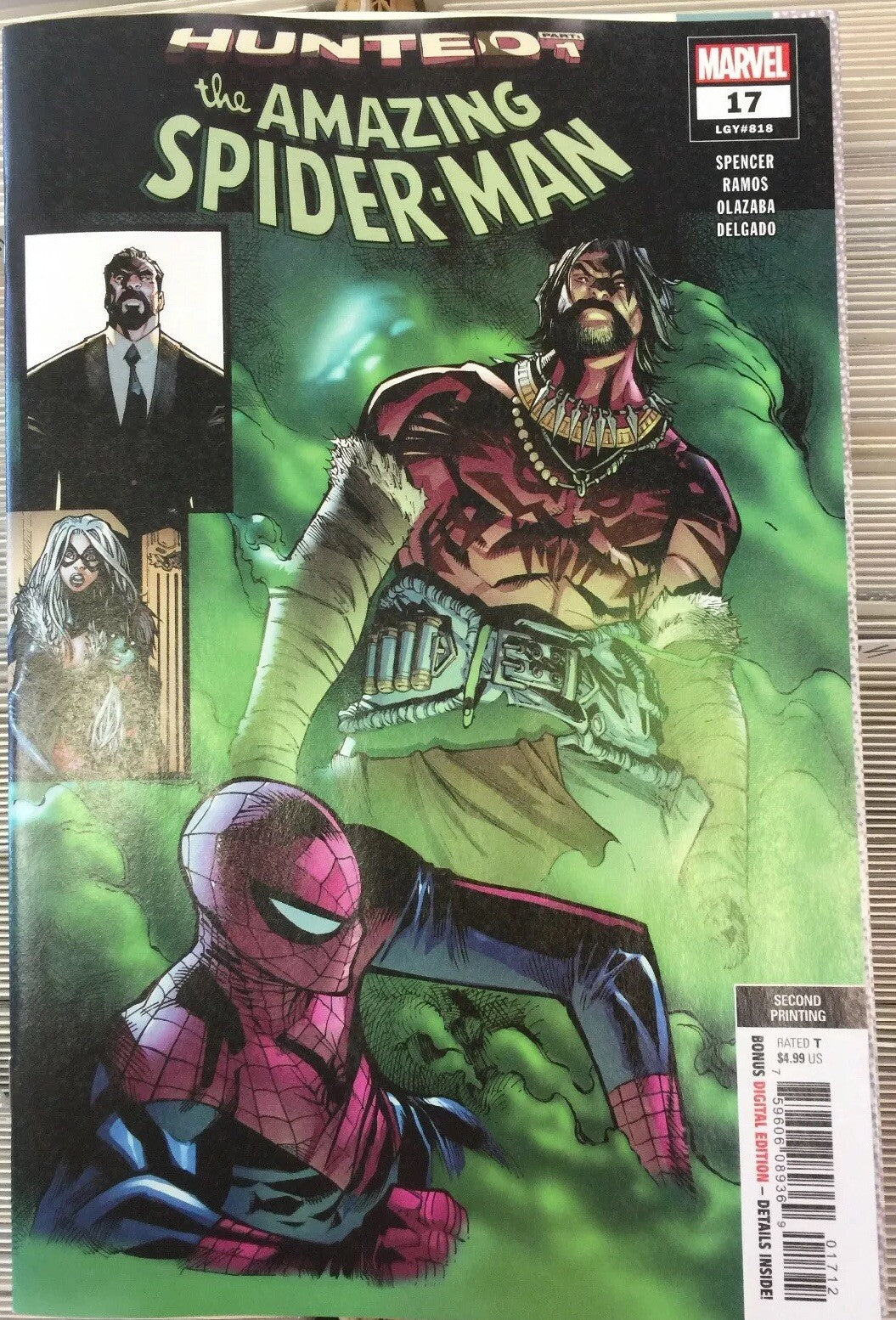 AMAZING SPIDER-MAN #17 2nd PRINT KRAVEN HUNTED NM 2019