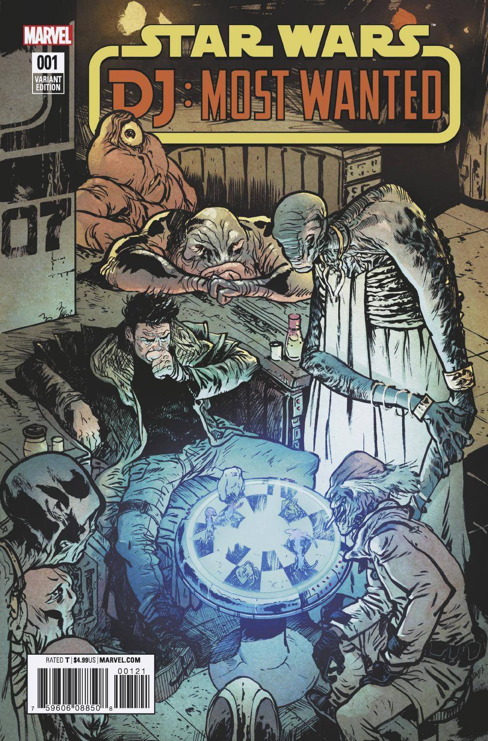 STAR WARS LAST JEDI DJ MOST WANTED #1 JOHNSON VARIANT MARVEL NM 1ST PRINT 2018