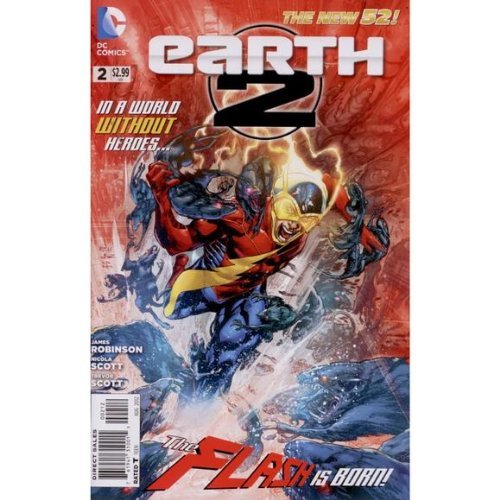 EARTH 2 #2 2ND PRINT VARIANT THE FLASH IS BORN J.B. NM DC COMICS
