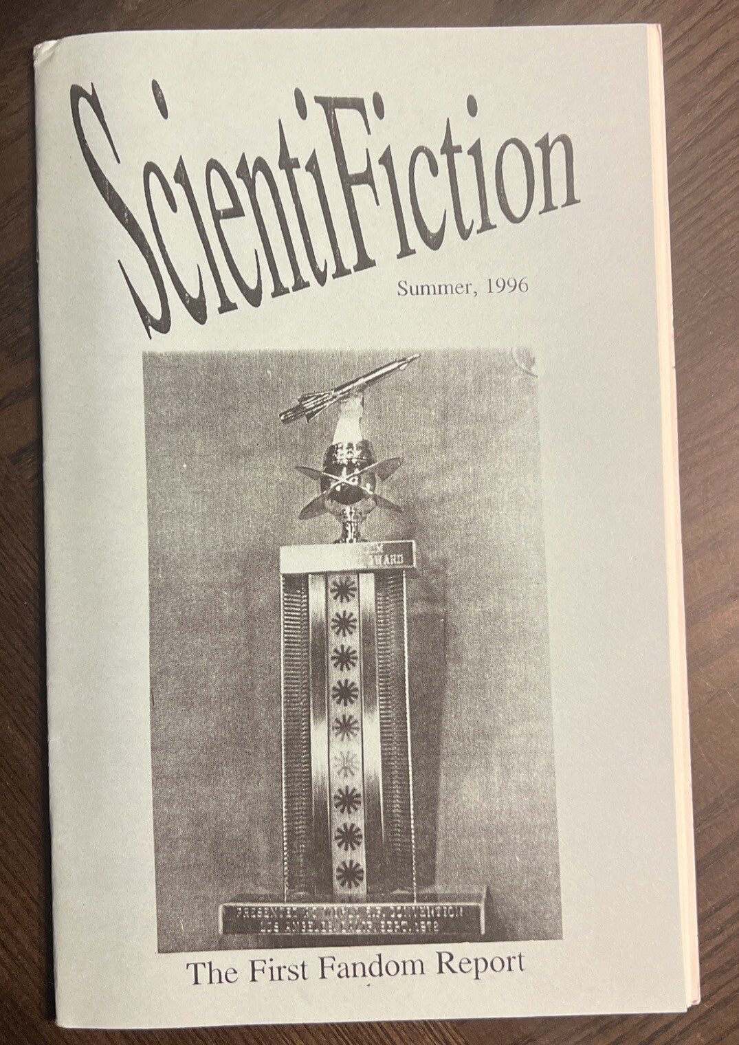 SCIENTIFICTION SCIENCE FICTION FANZINE SUMMER 1996 RAY BEAM MARK SCHULZINGER