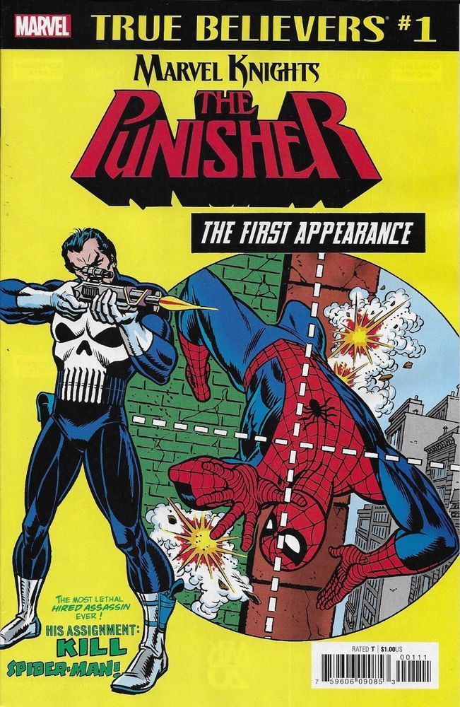TRUE BELIEVERS PUNISHER FIRST APPEARANCE #1 MARVEL NM FIRST PRINT 2018