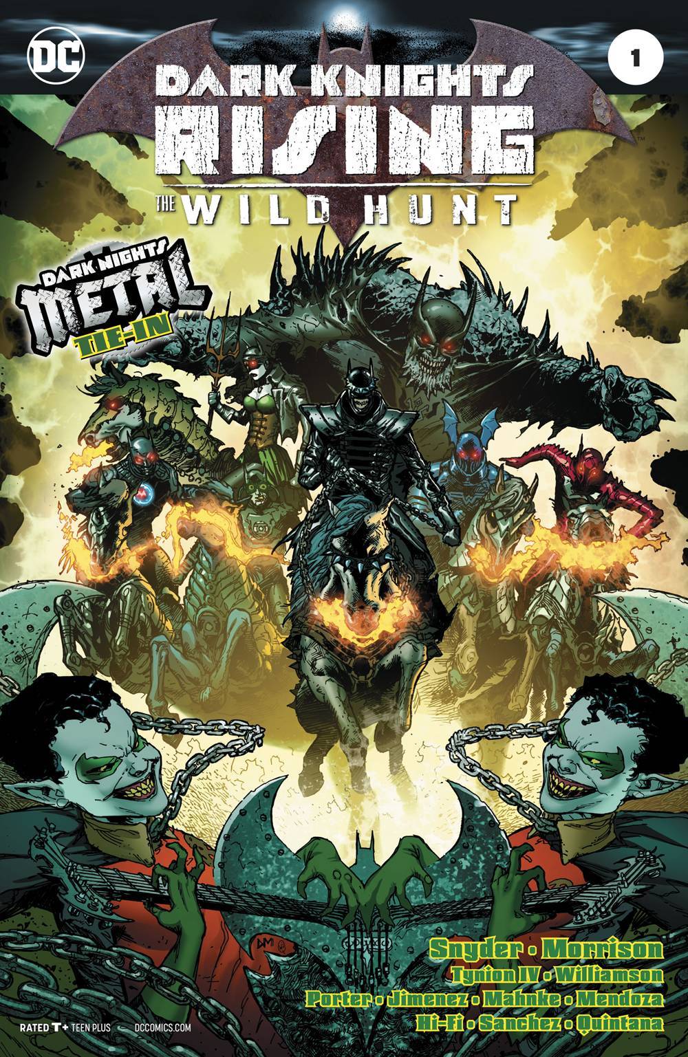 DARK KNIGHTS RISING THE WILD HUNT #1 BATMAN METAL FOIL COVER DC COMICS NM