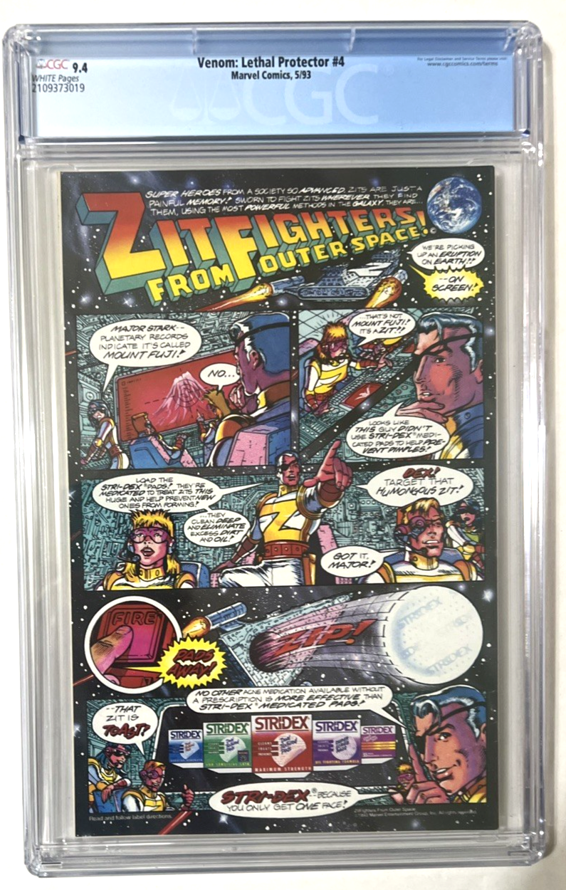 VENOM LETHAL PROTECTOR #4 CGC 9.4 NEWS STAND VARIANT 1993