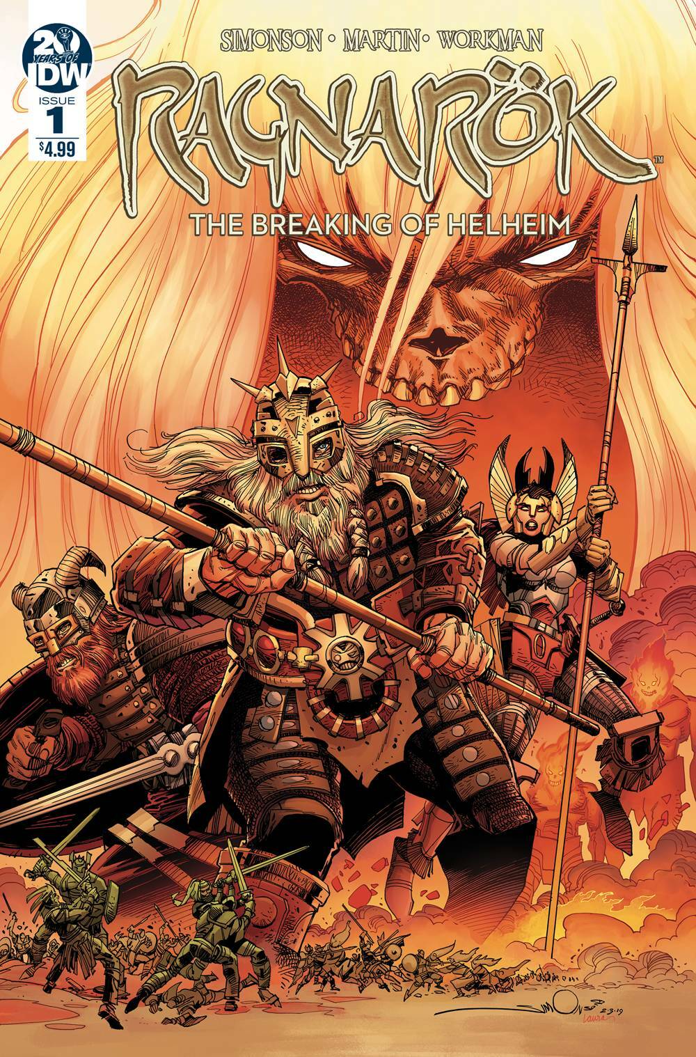 RAGNAROK BREAKING OF HELHEIM #1 COVER A SIMONSON IDW NM 1ST PRINT 2019