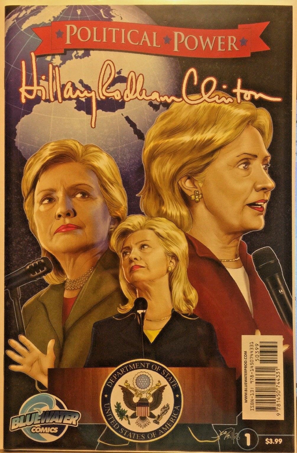 POLITICAL POWER HILLARY RODHAM CLINTON BLUEWATER NM- 2011 SCARCE