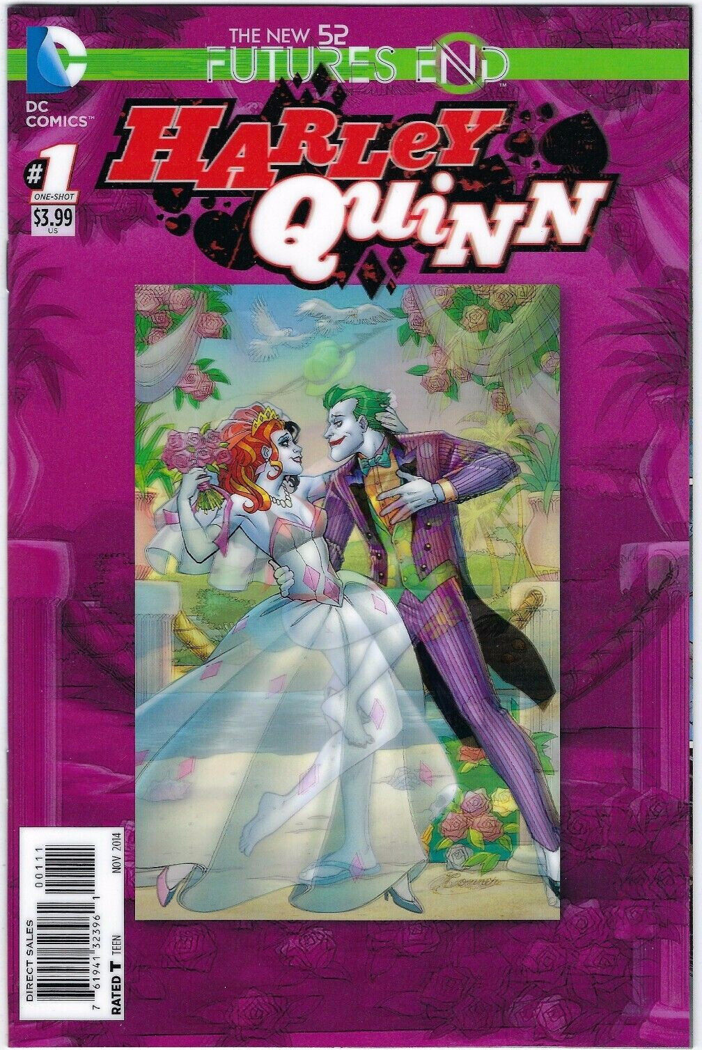 HARLEY QUINN FUTURES END #1 3-D LENTICULAR COVER DC COMICS 2014