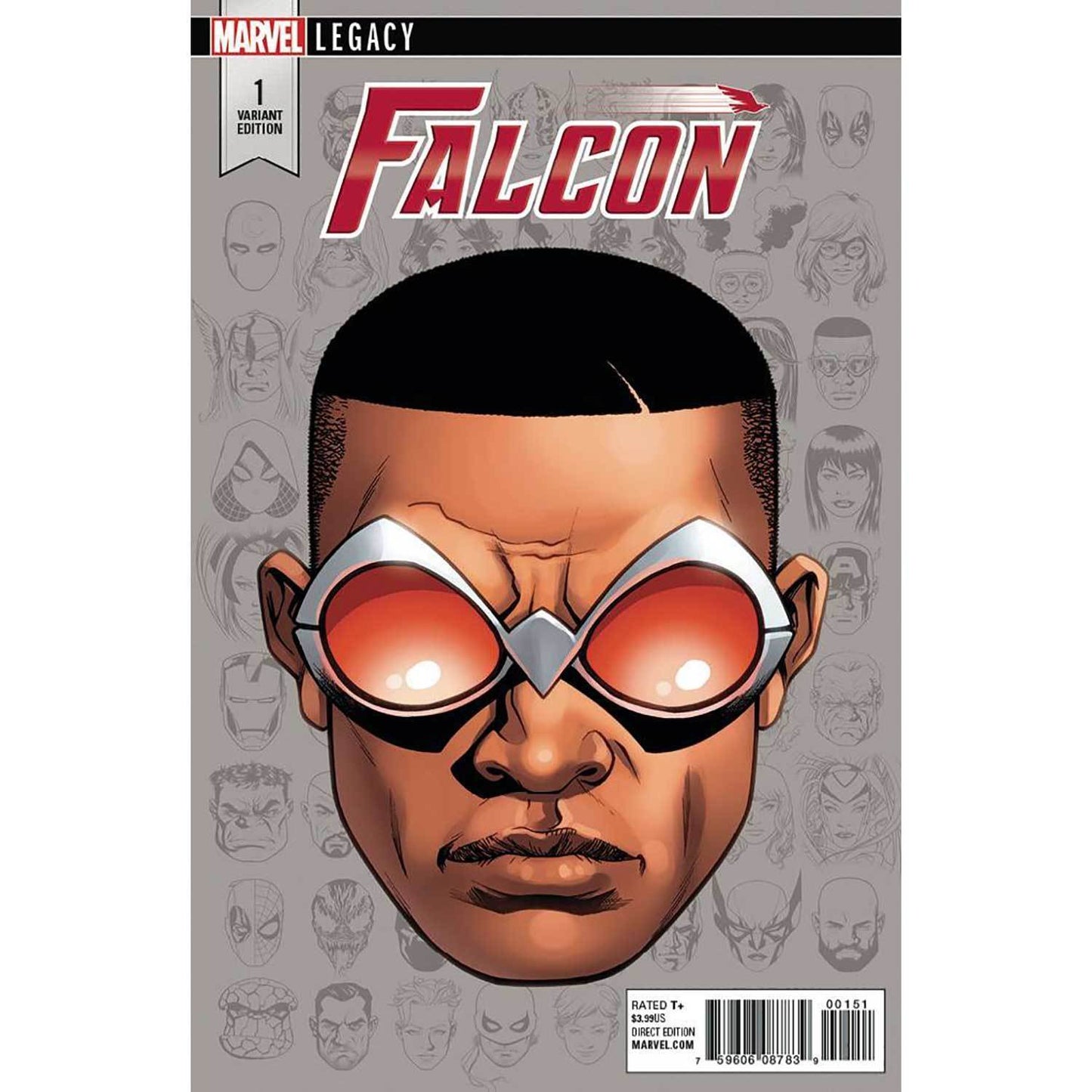 FALCON #1 1:10 MARVEL LEGACY HEADSHOT VARIANT NM 1st Print