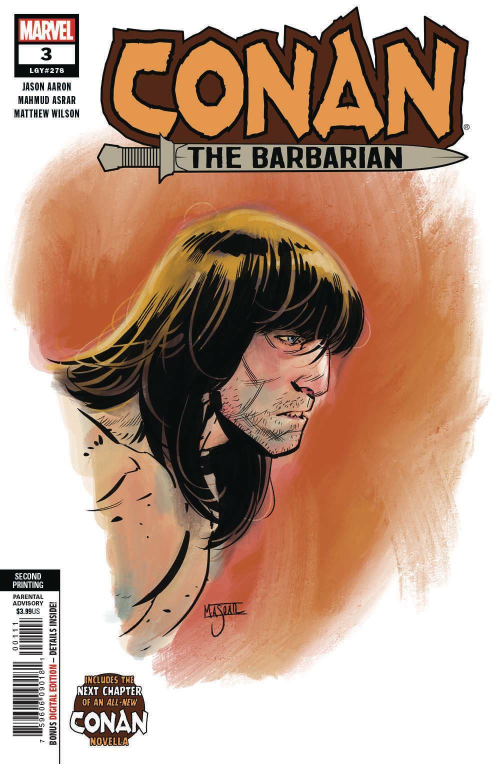 CONAN THE BARBARIAN #3 VARIANT COVER MARVEL NM 2nd PRINT 2019