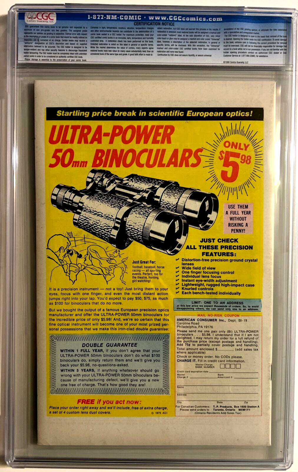 SUPERNTURAL THRILLERS #15 CGC 8.5 LAST ISSUE LIVING MUMMY MARVEL COMICS 1975