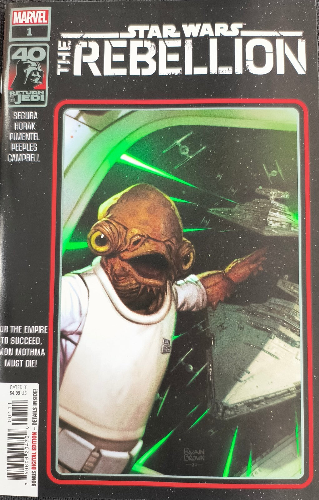 STAR WARS ROTJ THE REBELLION BROWN VAR SEGURA HORAK 2023 NM