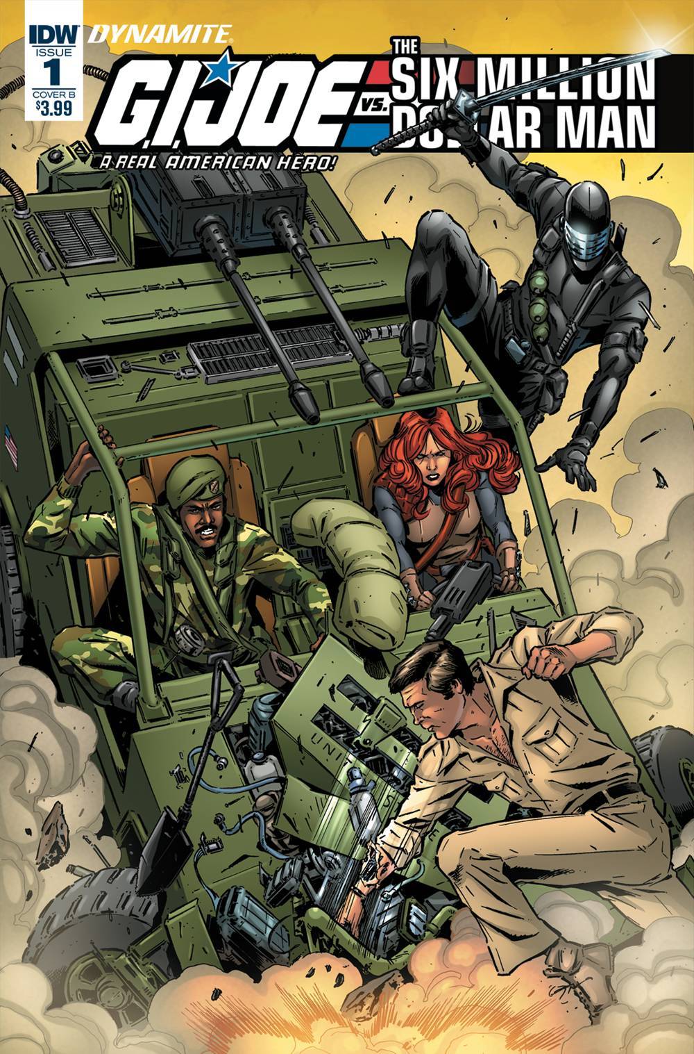 GI JOE VS SIX MILLION DOLLAR MAN #1 COVER B GALLANT IDW PUBLISHING NM