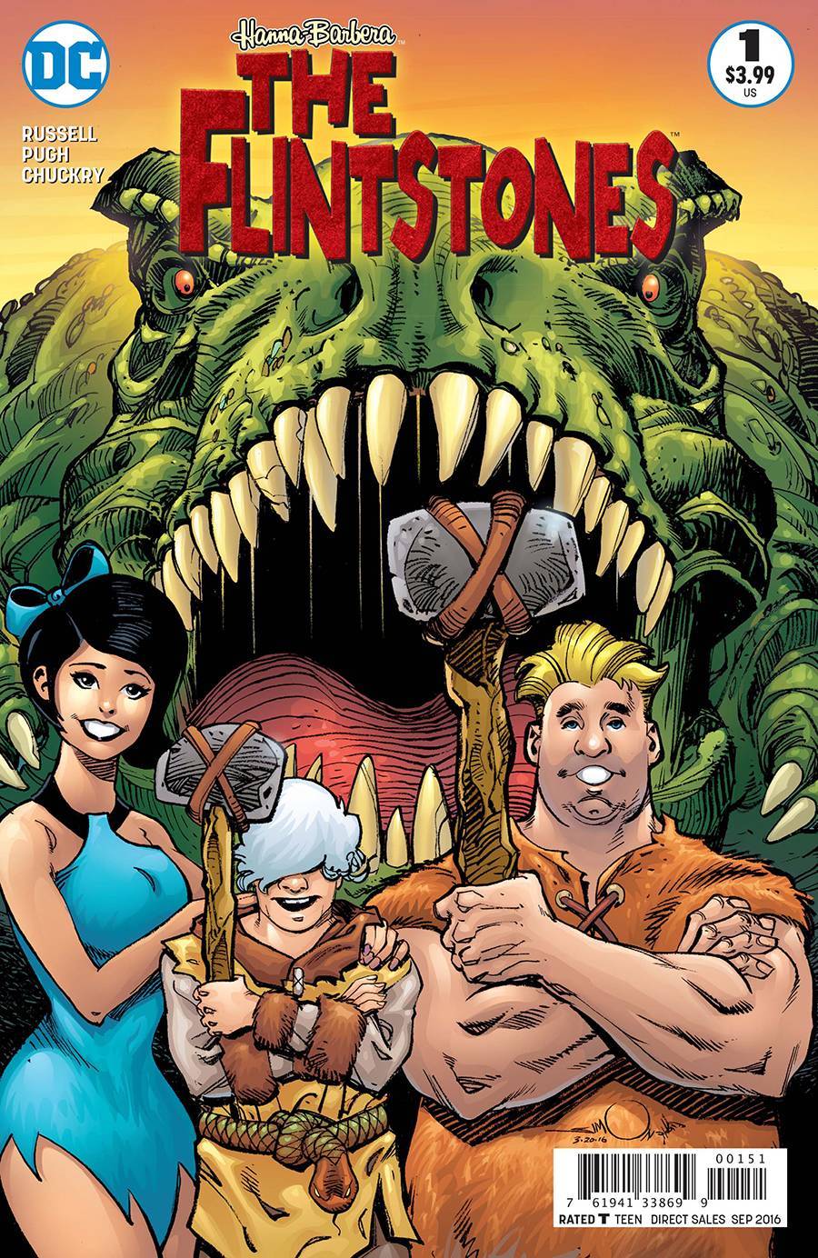 FLINTSTONES #1 BARNEY & BETTY VARIANT COVER WALT SIMONSON NM