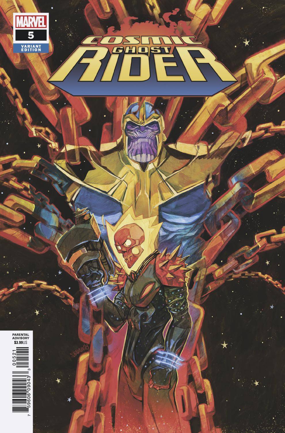 COSMIC GHOST RIDER #5 SHAVRIN VAR MARVEL NM 1ST PRINT 2018
