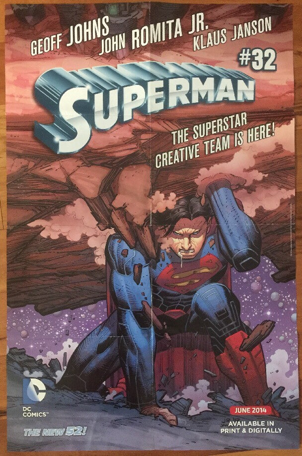SUPERMAN #32 POSTER! SIZE: 22" x 34" FOLDED DC COMICS JOHNS ROMITA JANSON