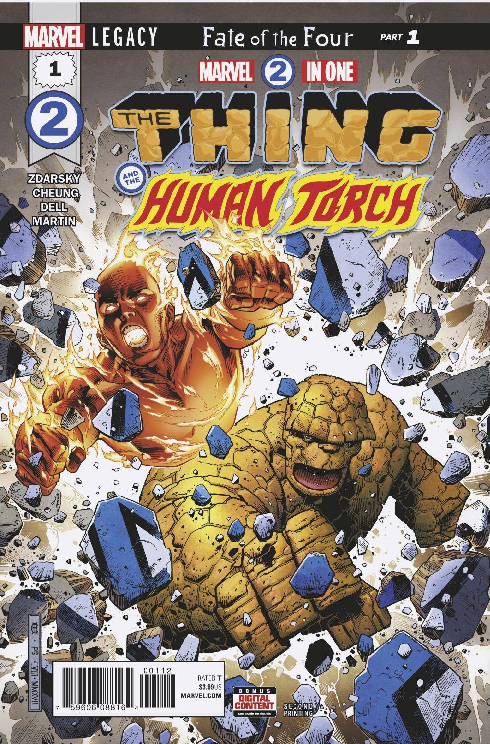 MARVEL TWO-IN-ONE #1 2ND PRINT CHEUNG VARIANT LEGACY MARVEL COMICS NM