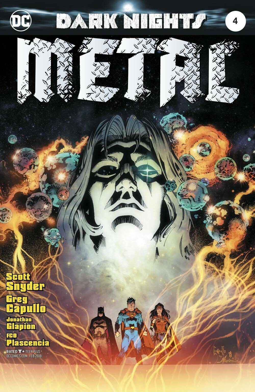 DARK NIGHTS METAL #4 FOIL COVER DC COMICS 2018 SNYDER CAPULLO NM