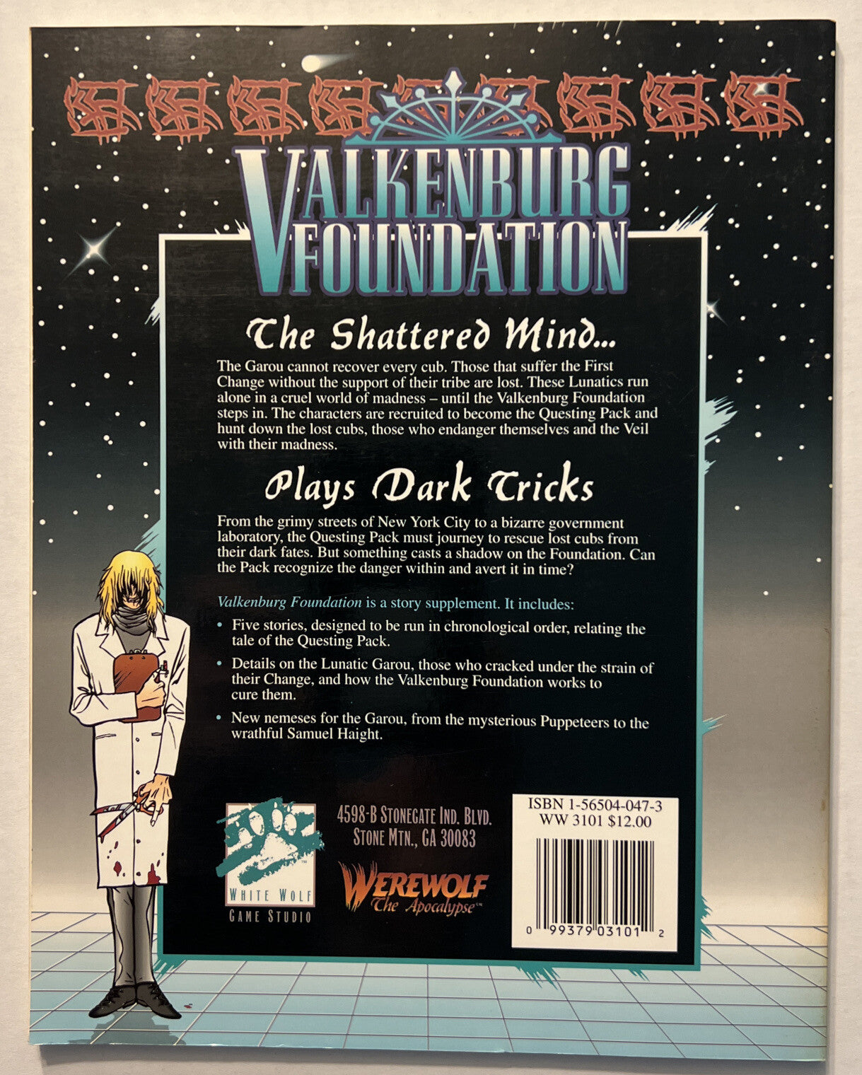 White Wolf Chronicle of Madness Werewolf The Apocalypse Valkenburg Foundation