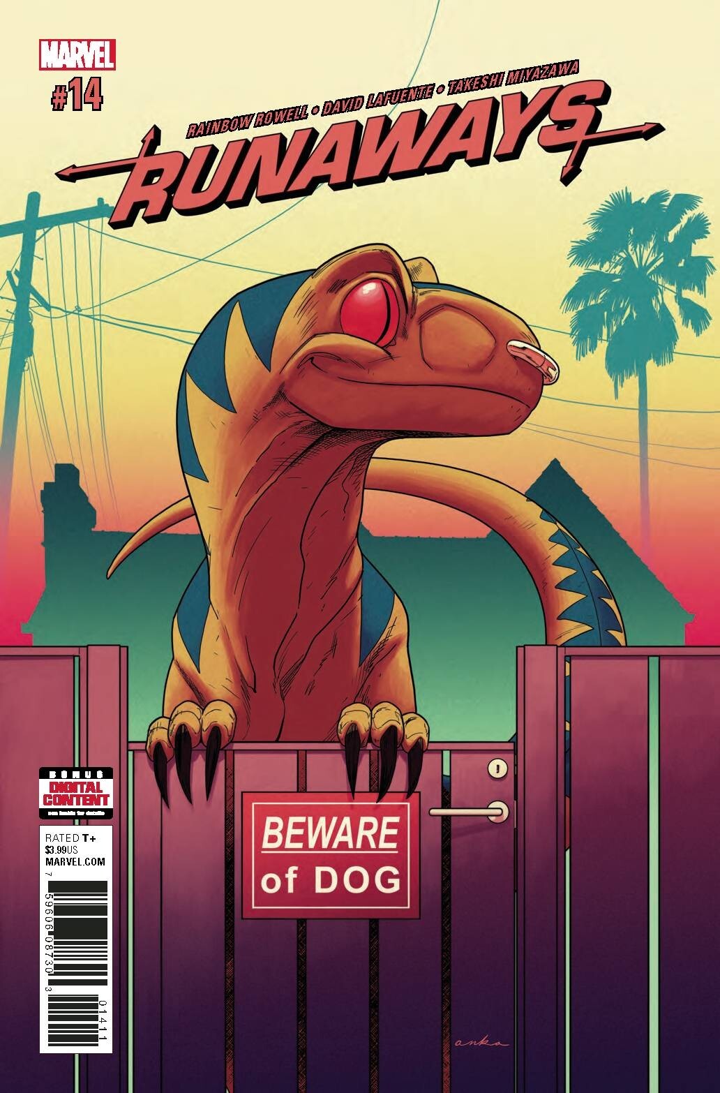 RUNAWAYS #14 MARVEL RAINBOW ROWELL DAVID LAFUENTE TAKESHI MIYAZAWA 2018 NM
