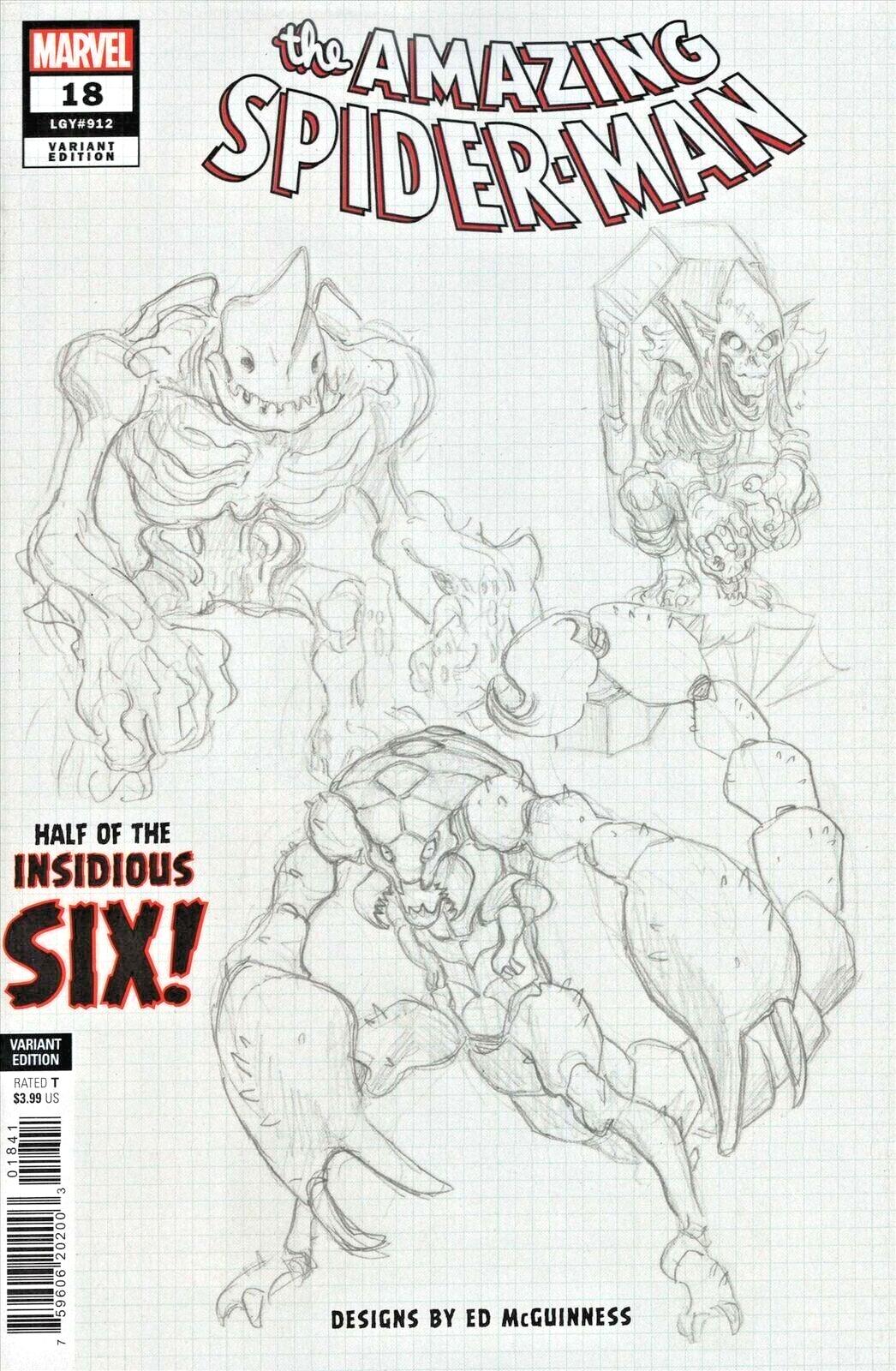 AMAZING SPIDER-MAN #18 INSIDIOUS SIX DESIGN COVER MARVEL COMICS NM 2023