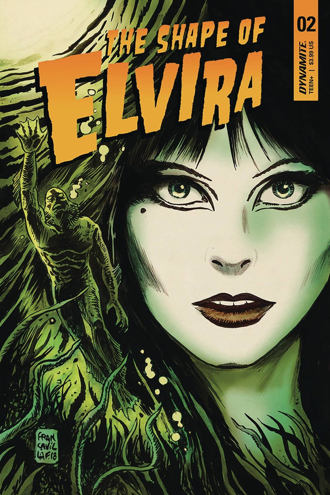 SHAPE OF ELVIRA #2 CVR A FRANCAVILLA DYNAMITE NM 1ST PRINT 2019