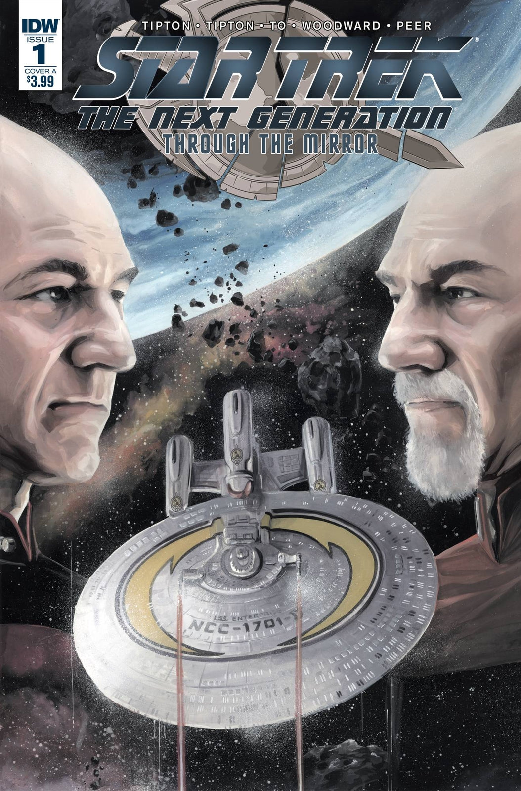 STAR TREK TNG THROUGH THE MIRROR #1 COVER A WOODWARD IDW NM