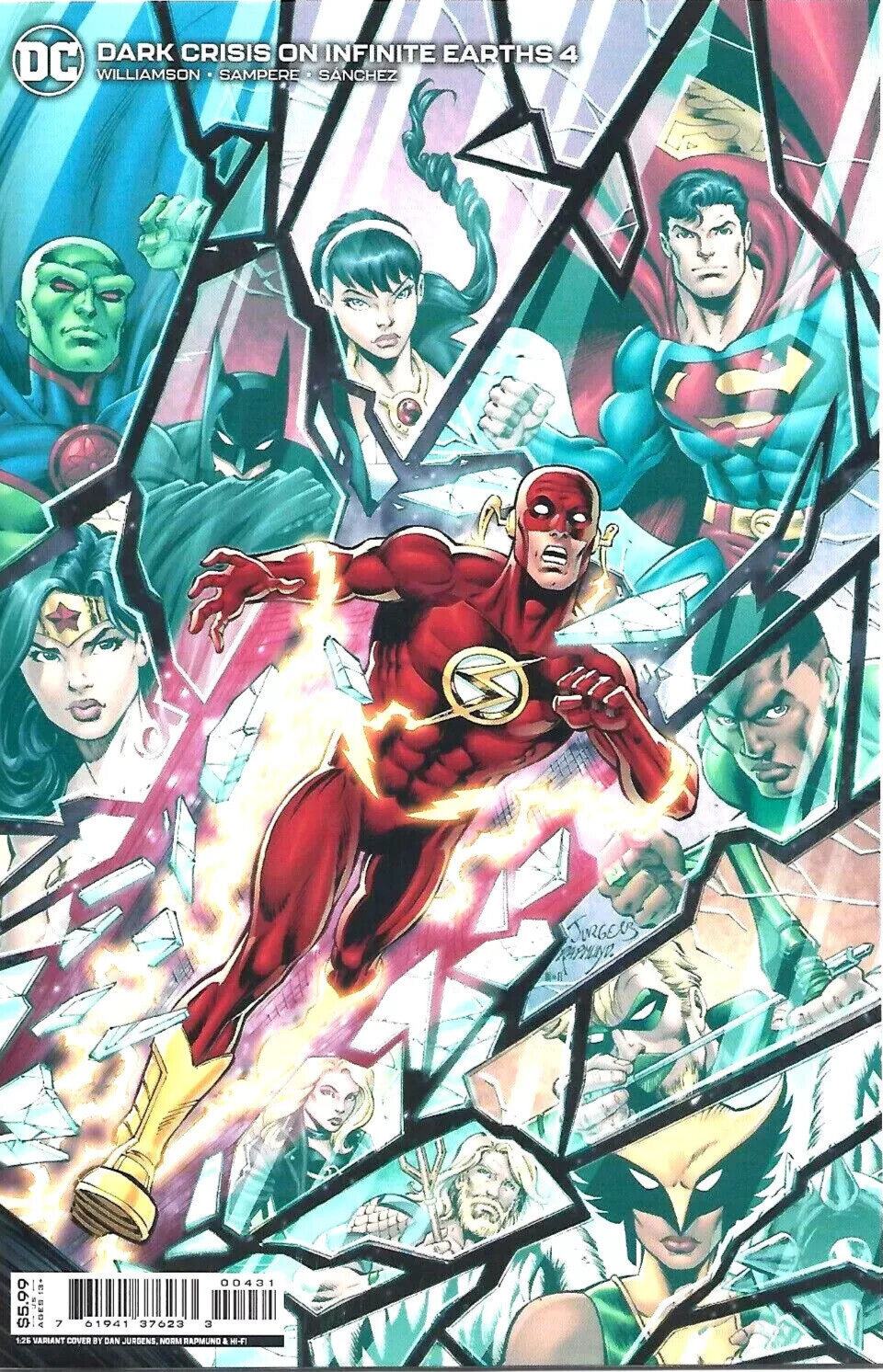 DARK CRISIS ON INFINITE EARTHS #4 1:25 JURGENS VARIANT DC COMICS 2022 VF/NM