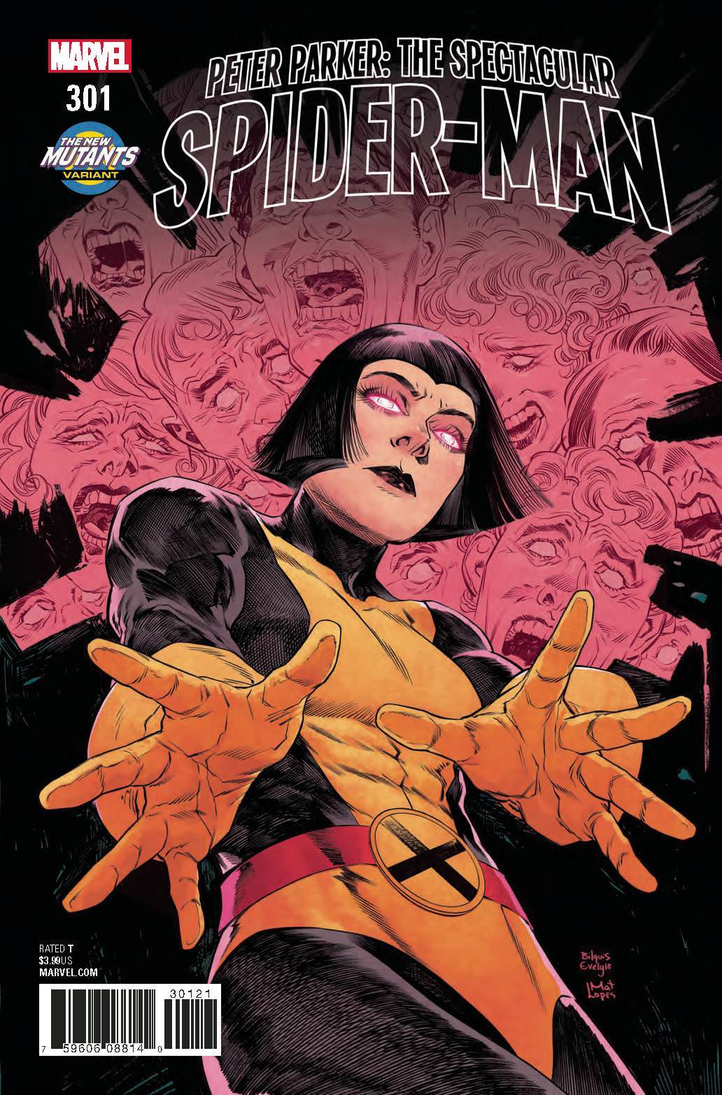 PETER PARKER SPECTACULAR SPIDER-MAN #301 EVELY NEW MUTANTS VARIANT MARVEL NM