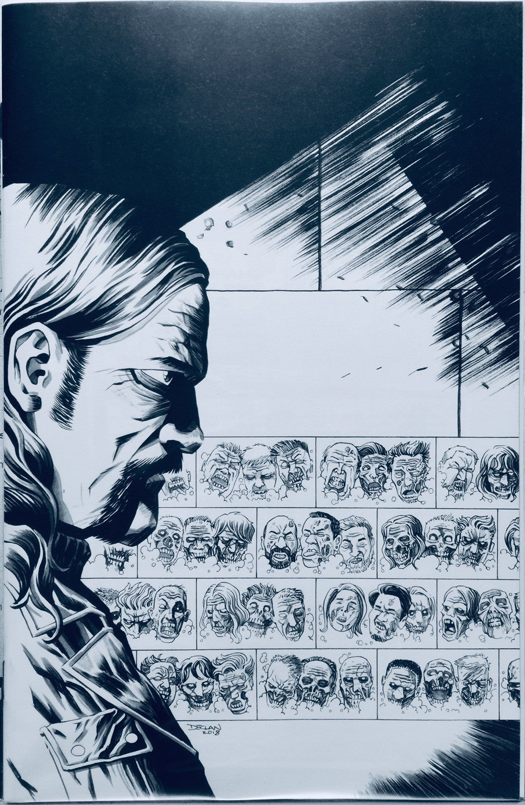 WALKING DEAD #27 15TH ANN BLIND BAG SHALVEY BLACK WHITE VIRGIN VARIANT NM