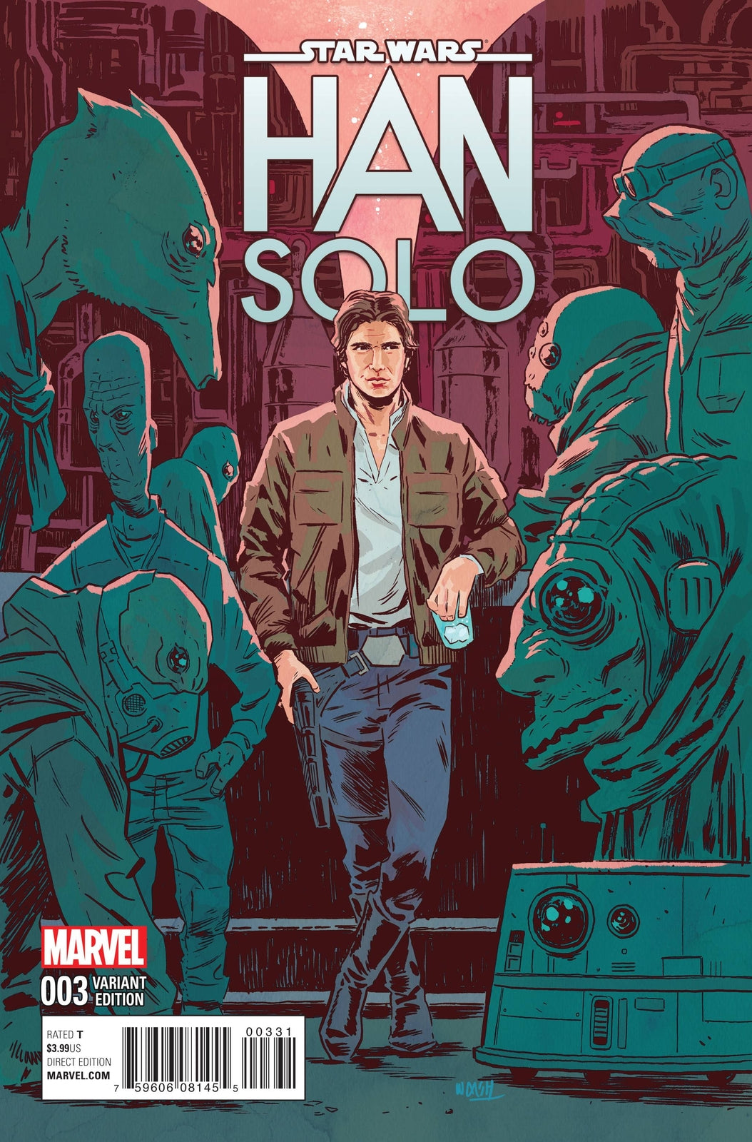 STAR WARS HAN SOLO #3 MARVEL VARIANT 1:15 NM FIRST PRINT 2016