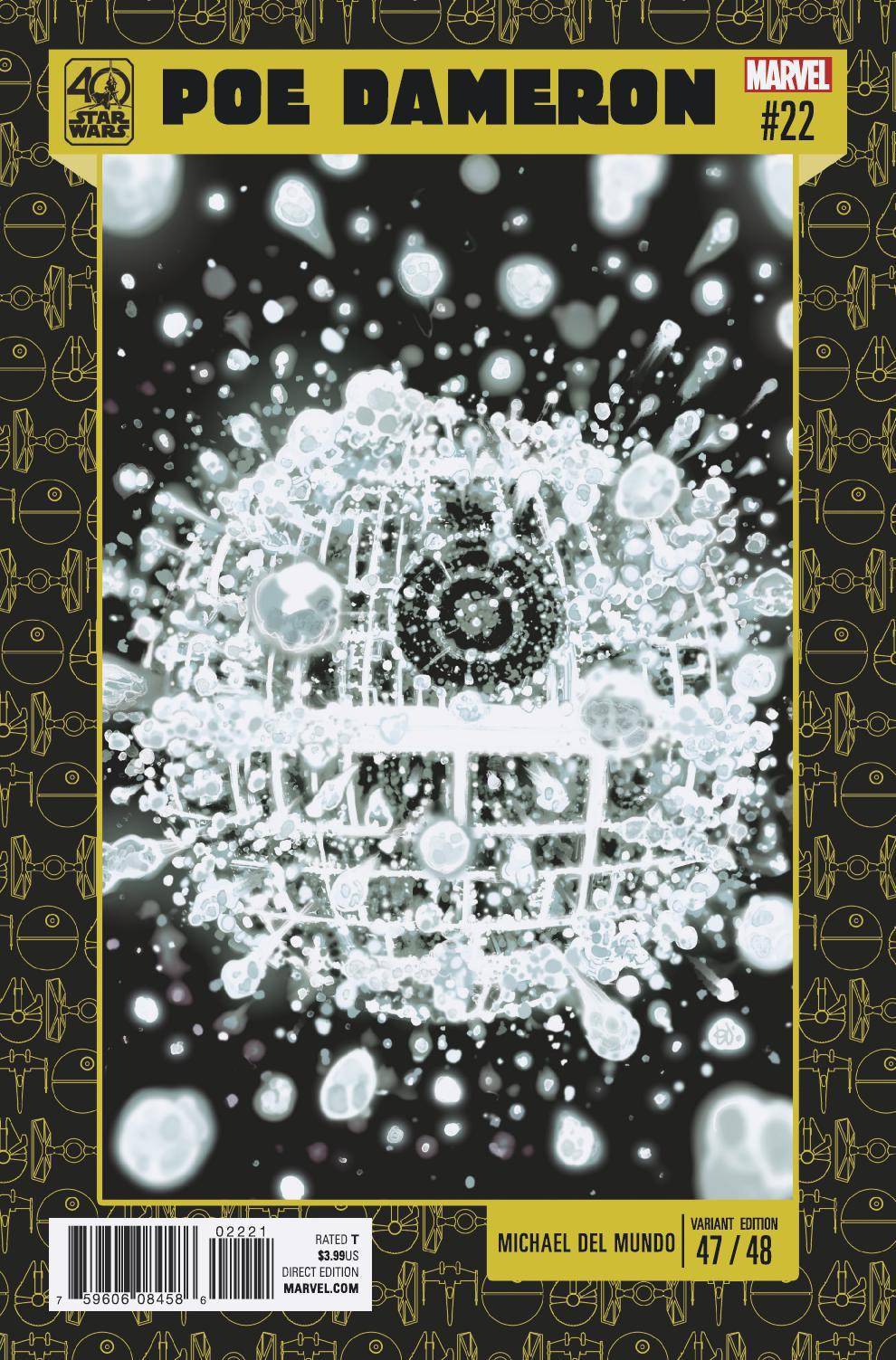 STAR WARS POE DAMERON #22 DEL MUNDO 40TH ANNIVERSARY VARIANT MARVEL COMICS NM