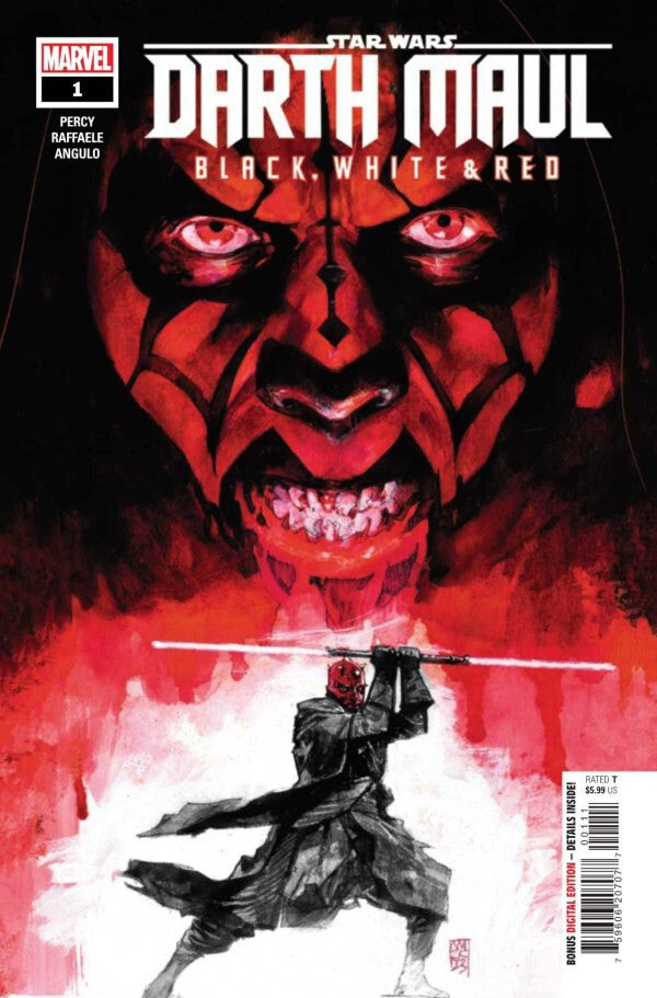 DARTH MAUL BLACK WHITE & RED #1 NM 1ST PRINT MAIN COVER MARVEL COMICS 2024