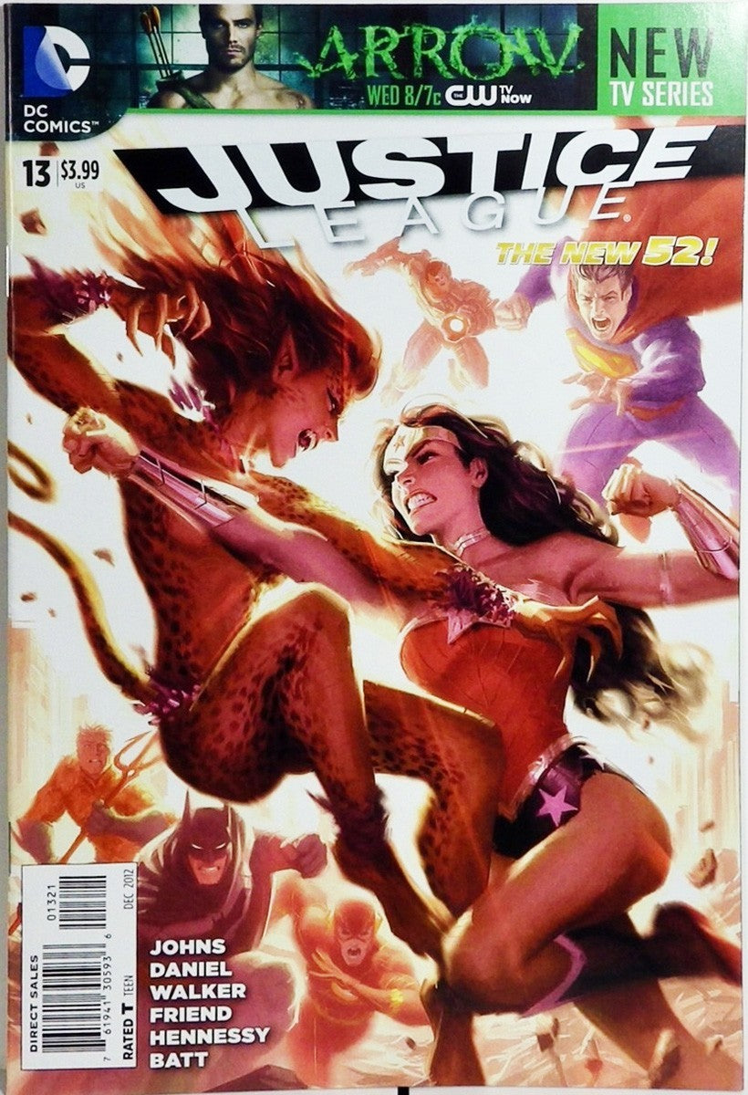 JUSTICE LEAGUE #13 DC NEW 52 TONY DANIEL WONDER WOMAN VS CHEETAH COVER NM 2012