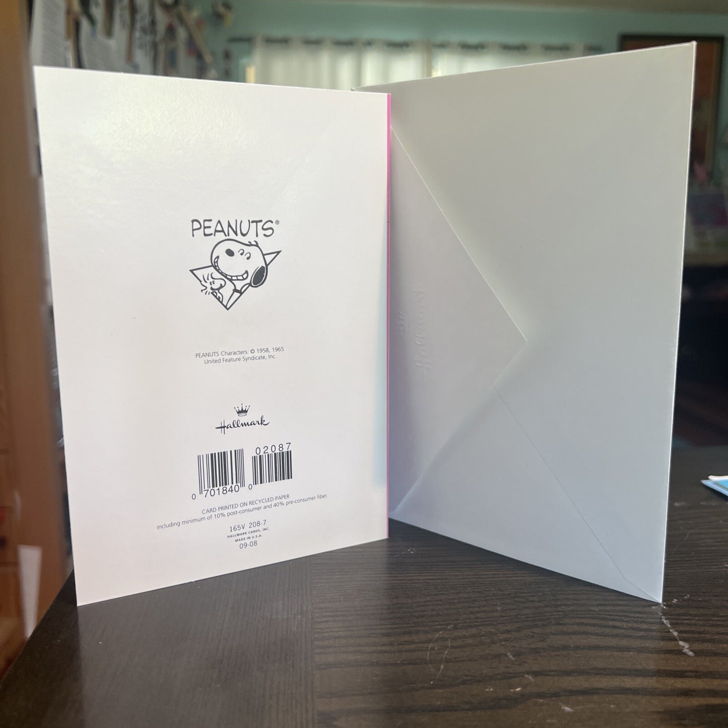 Peanuts Snoopy Woodstock Hallmark Greeting Card 7" x 4.75" Valentines Day + Env