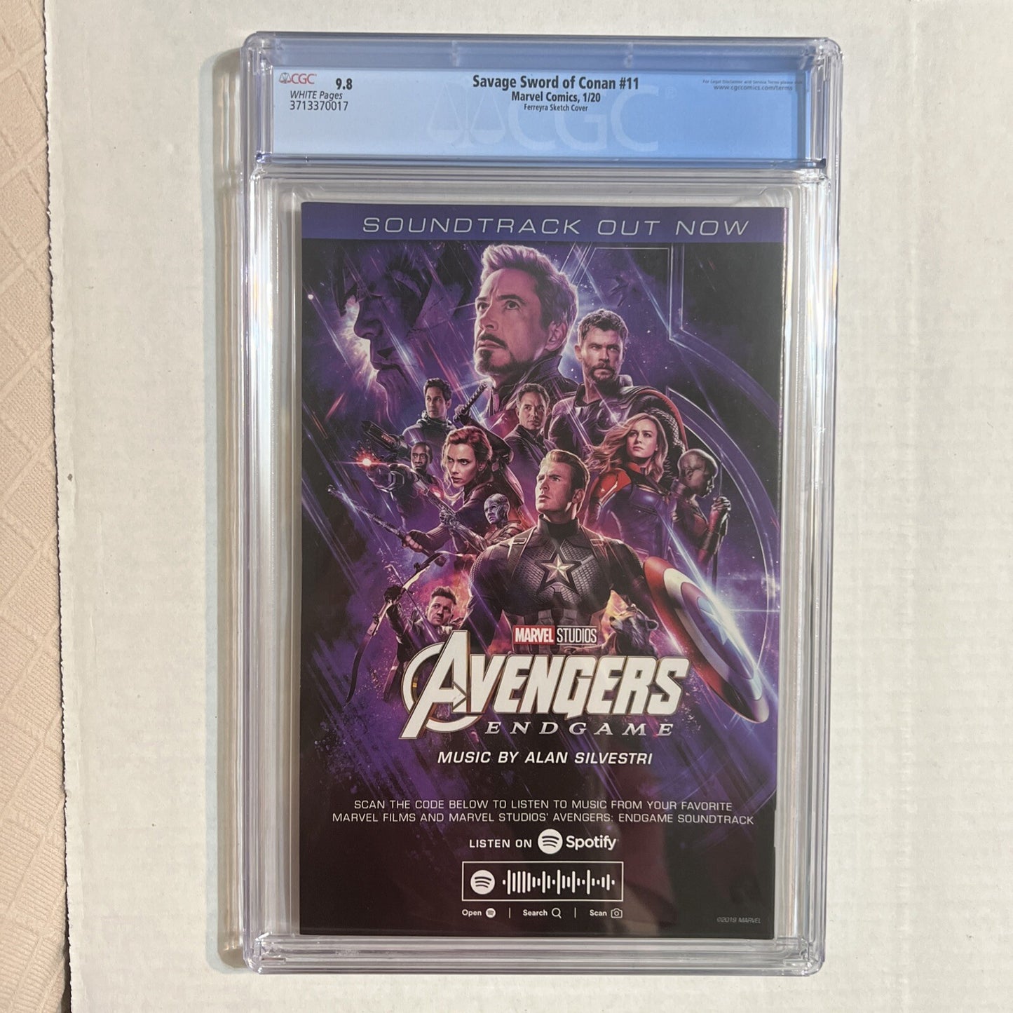 SAVAGE SWORD OF CONAN #11 CGC 9.8 FERREYRA SKETCH 1:50 VARIANT MARVEL 2020