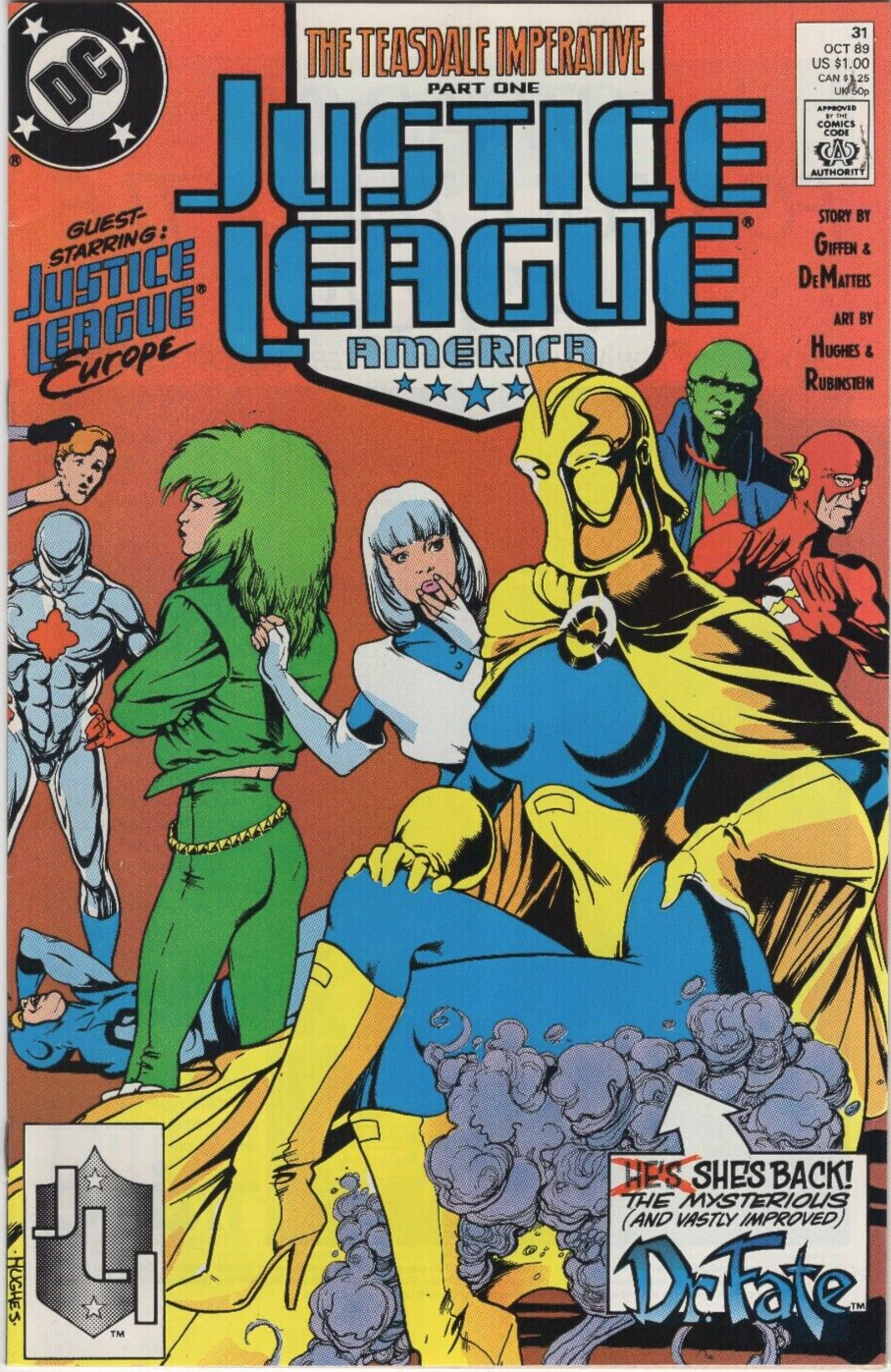 JUSTICE LEAGUE OF AMERICA #31 DC COMICS GIFFEN DEMATTEIS NM 1ST PRINT 1989