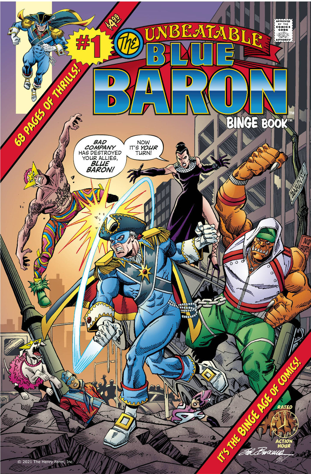 BLUE BARON #1 EVERYTHING OLD IS NEW AGAIN HENRY FRENZ BUSCEMA 2021 NM