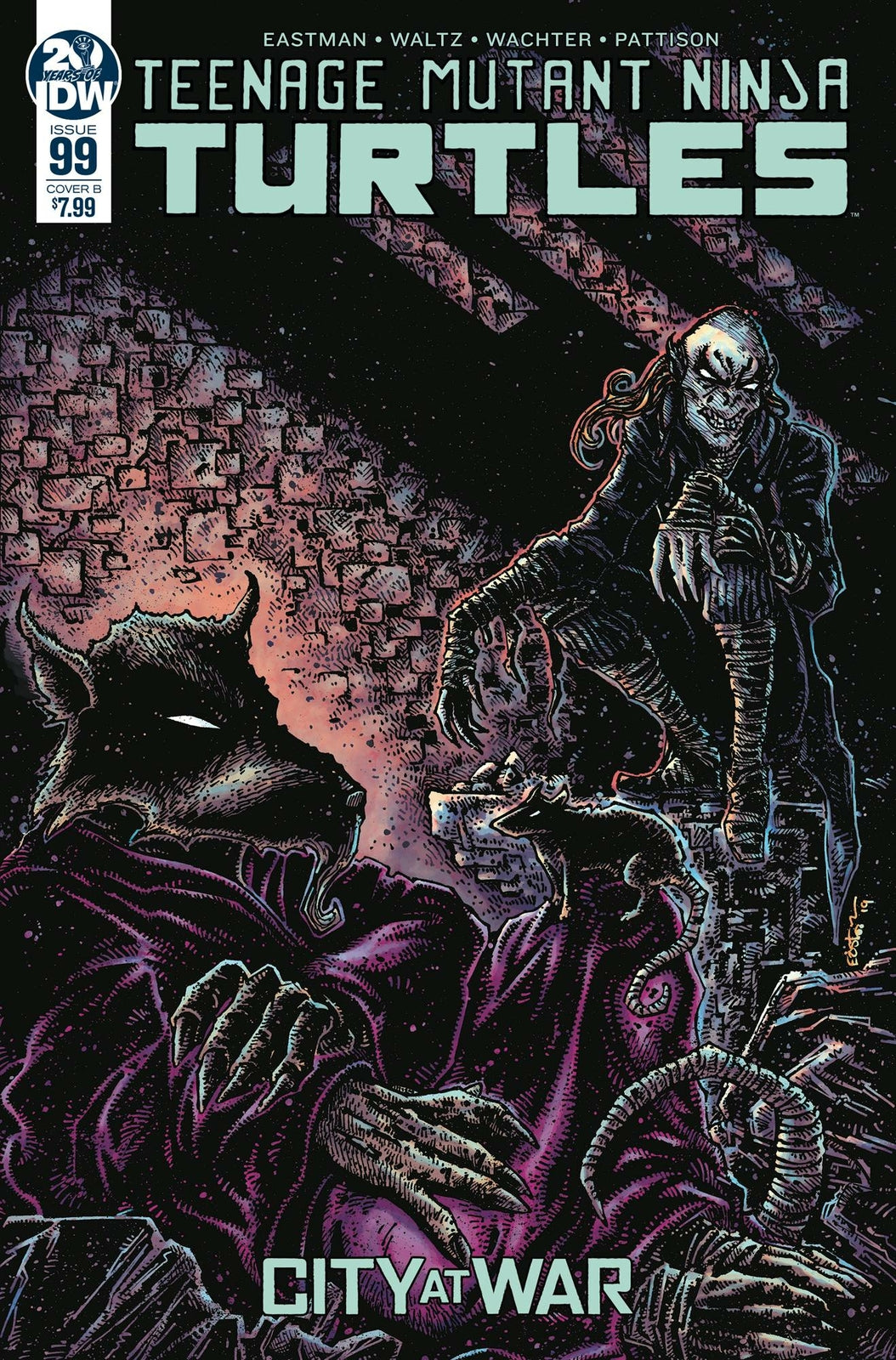 TEENAGE MUTANT NINJA TURTLES #99 VARIANT COVER B IDW NM 1st PRINT 2019