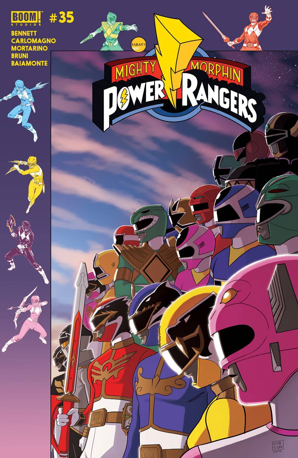 MIGHTY MORPHIN POWER RANGERS #35 GIBSON VARIANT BOOM! NM 1ST PRINT 2019