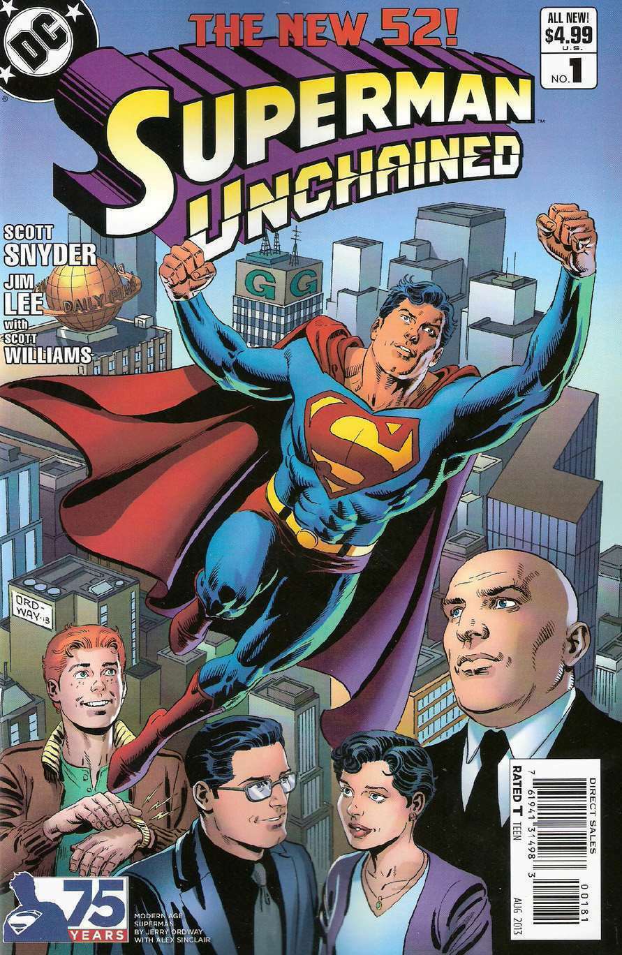 SUPERMAN UNCHAINED #1 1ST PRINT DC 2013 NM 1:25 ORDWAY VARIANT COVER NEW 52